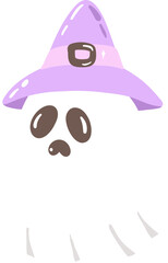 Groovy purple and pink halloween ghost
