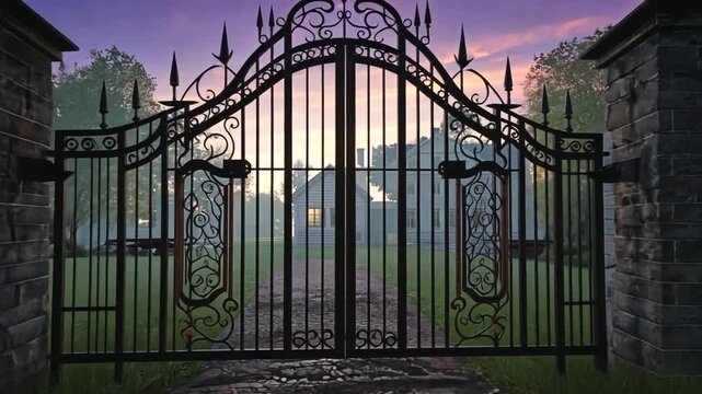 wrought iron gate