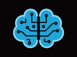 Artificial intelligence brain concept with circuit board