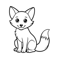 Friendly Fox Character - Minimalist Vector Illustration for Learning & Fun