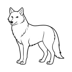 Serene Wolf Profile - Clean Vector Drawing for Animal and Wilderness Concepts
