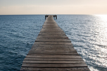 Fototapeta premium wooden pier in the sea