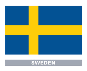 Obraz premium Flag of sweden. Flag icon. Standard colors. Standard size. Rectangular flag.