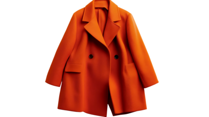 Designer Long Orange Coat