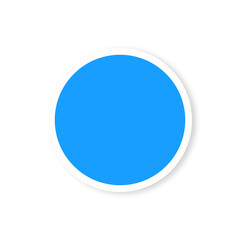 Blue circle shape with white border