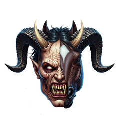 Naklejka premium bull skull on white background