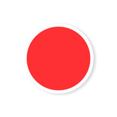 Red circle shape with white border