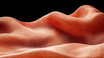 Abstract orange fabric background with bumpy texture

