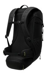 Ventilated back panel backpack with sleeping bag compartment for summer camping