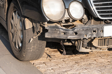 Fototapeta premium passenger car after an accident