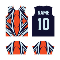 jersey template, half sleeve abstract, for sport jersey team, cycling, fishing, diving, leggings