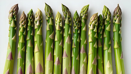 Obraz premium Fresh asparagus isolated on transparent background 