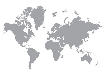 vector map of  world isolated on a transparent background	