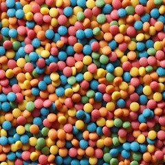 Obraz premium Colorful Round Candies - Rainbow Ball Candy | Bright Sweet Treats | Multicolor Confections | Festive Candy | Party Sweets | Fun Candy