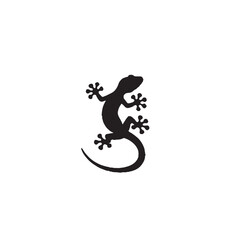Gecko on Wall Silhouette on White Background – Vector Illustration for Nature Adaptation, Symbolic Stealth, and Surreal Motion Concepts