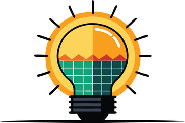 A comprehensive collection of colorful illustrations depicting solar energy panels in settings, emphasizing renewable energy and sustainability