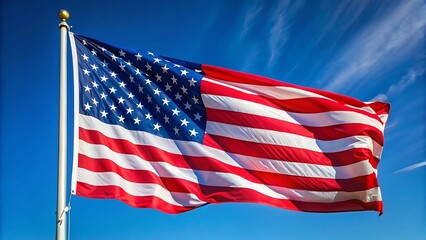 Obraz premium American flag on blue background