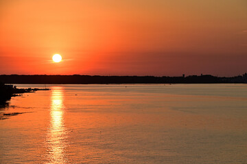The most beautiful sunset over the Volga River.