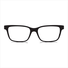 Fototapeta premium minimal and simple Black spectacles front location vector art silhouette 