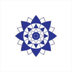 Fototapeta premium Abstract flower and geometric star symbols set for modern vector web icon design