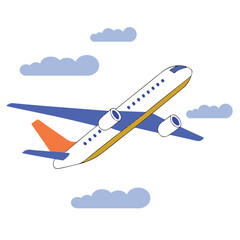 illustration of an airplane in the sky