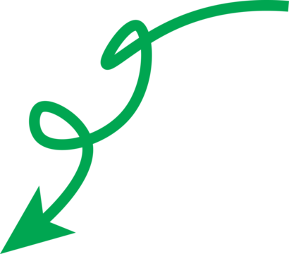 Green arrow swirl pointing downward