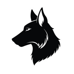 Dog Head Profile Silhouette Vector