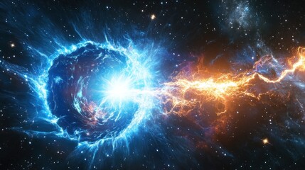 Fototapeta premium Cosmic explosion in space