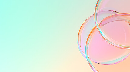 Abstract swirls of color create a mesmerizing pattern, blending pastel tones in a fluid dance. Light and airy design is visually pleasing.