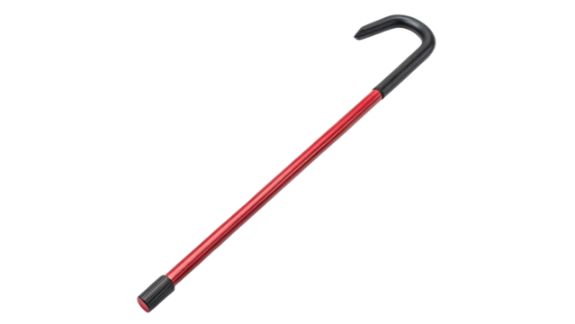 Walking stick with a curved handle Isolated on Transparent Background