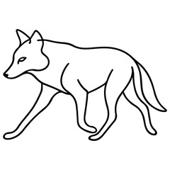 Naklejka premium Vector animal illustrations featuring wolf, fox, horse, donkey, and deer silhouettes, ideal for nature-inspired art or tattoo designs