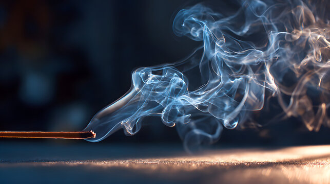 Humo de incienso o cerilla.