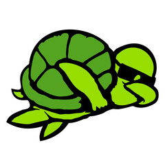 Water turtle dabbing dab dance pose sunglasses fun