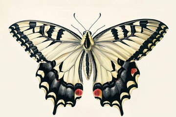 Butterfly flying butterfly illustration vintage.