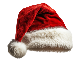 Gorro do Papai Noel em fundo transparente PNG