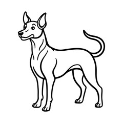 Energetic Dog with Pointed Ears - Expressive Vector Illustration for Pet-Themed Content