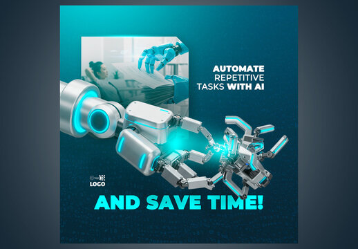 Artificial intelligence template social media