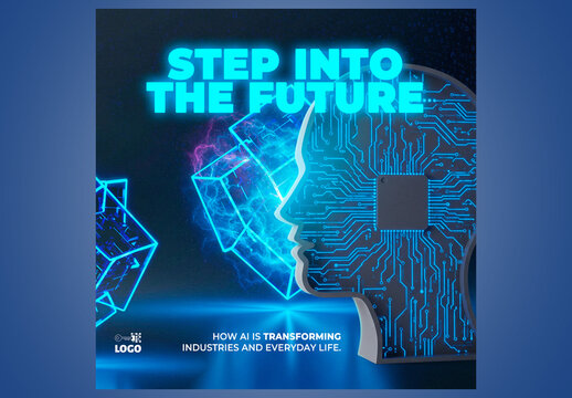 Artificial intelligence template social media