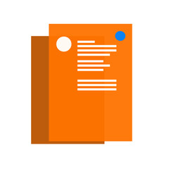 vector file folder with document