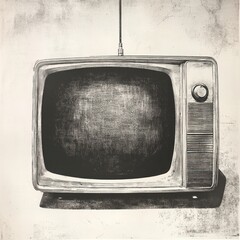 Television screen electronics old-fashioned.