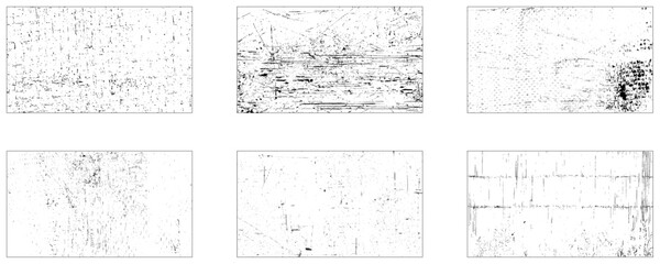 Set of grunge texture backgrounds. horizontal backdrops. Different materials and variations. 