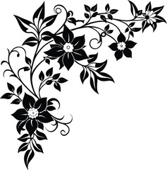 Cascading Flower Vine Corner Ornament