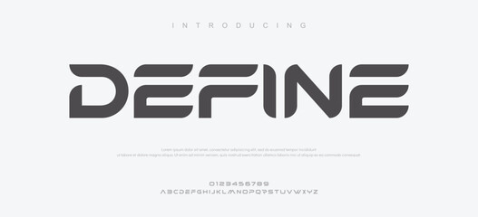 Minimal modern alphabet fonts. Typography minimalist urban digital fashion future creative logo font. vector illustration