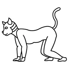 one-line-yoga-figure-in-cat-cow-flow--arched-and-.eps
