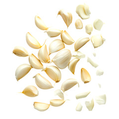 Minced Garlic Cloves Culinary Ingredient Food Photography isolated on transparent background