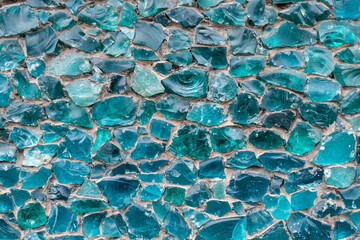 Green and Blue Glass Wall Decoration Texture