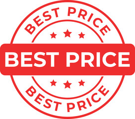 best price red rubber stamp label with bold ink seal design for offers and promotions