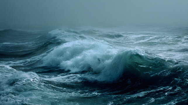 beautiful rocky coastline photo featuring storm gray moss green faded indigo and driftwood beige tones capturing rugged textures and natural seaside beauty - Powered by Adobe