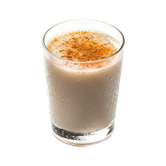 Refreshing horchata beverage with cinnamon powder