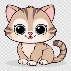 adorable baby  cat illustration